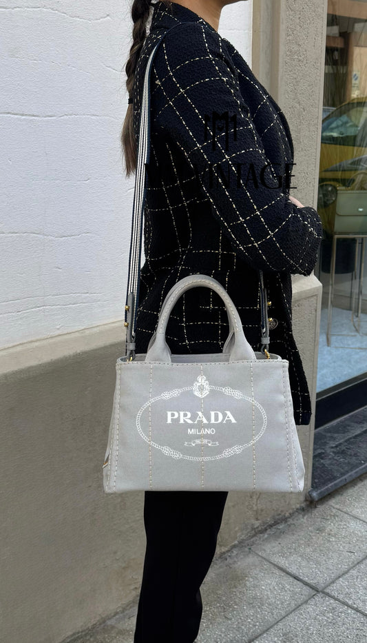 Borsa Shopping Bag Canapa Prada