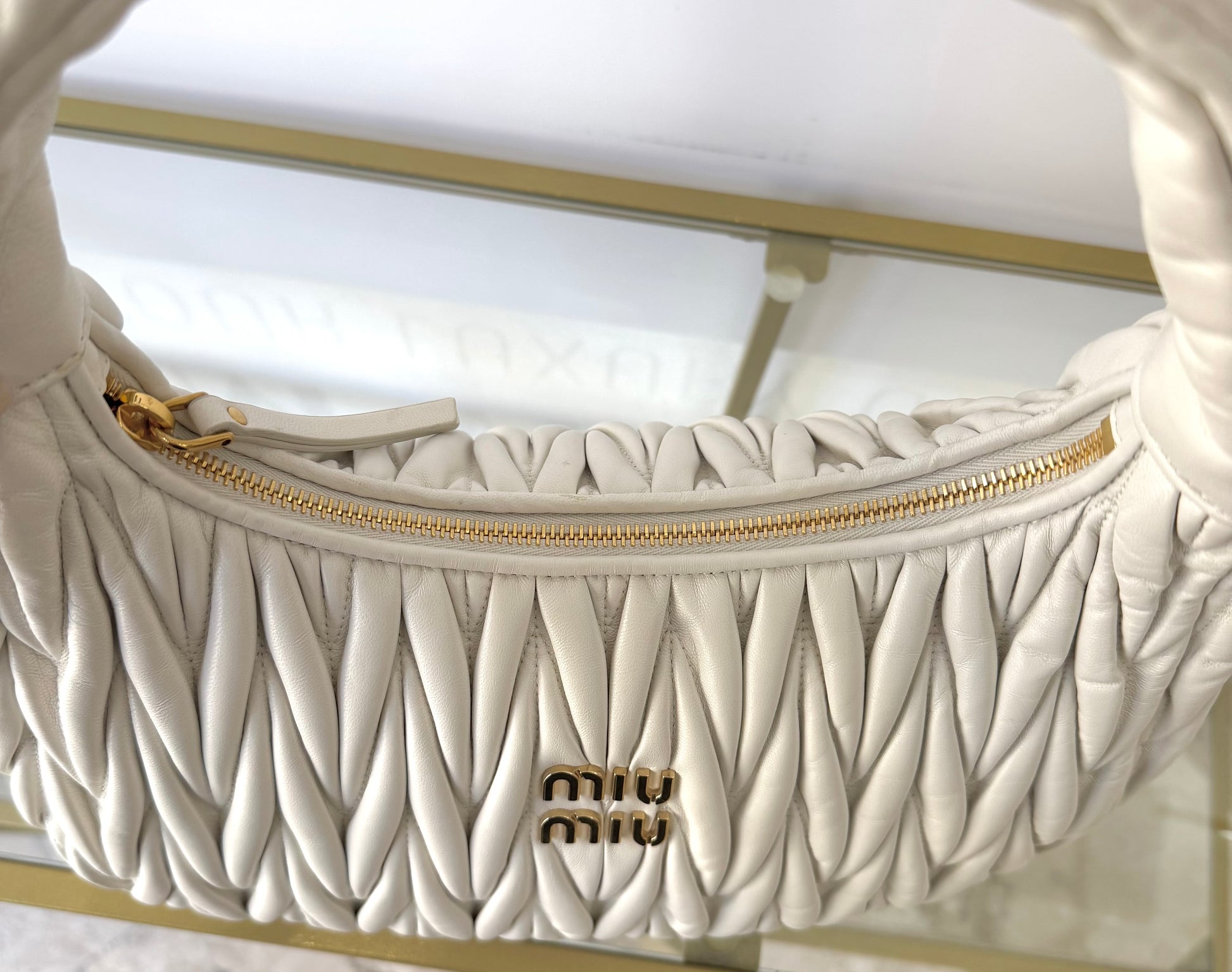 Borsa Hobo Wander Matelassé Miu Miu