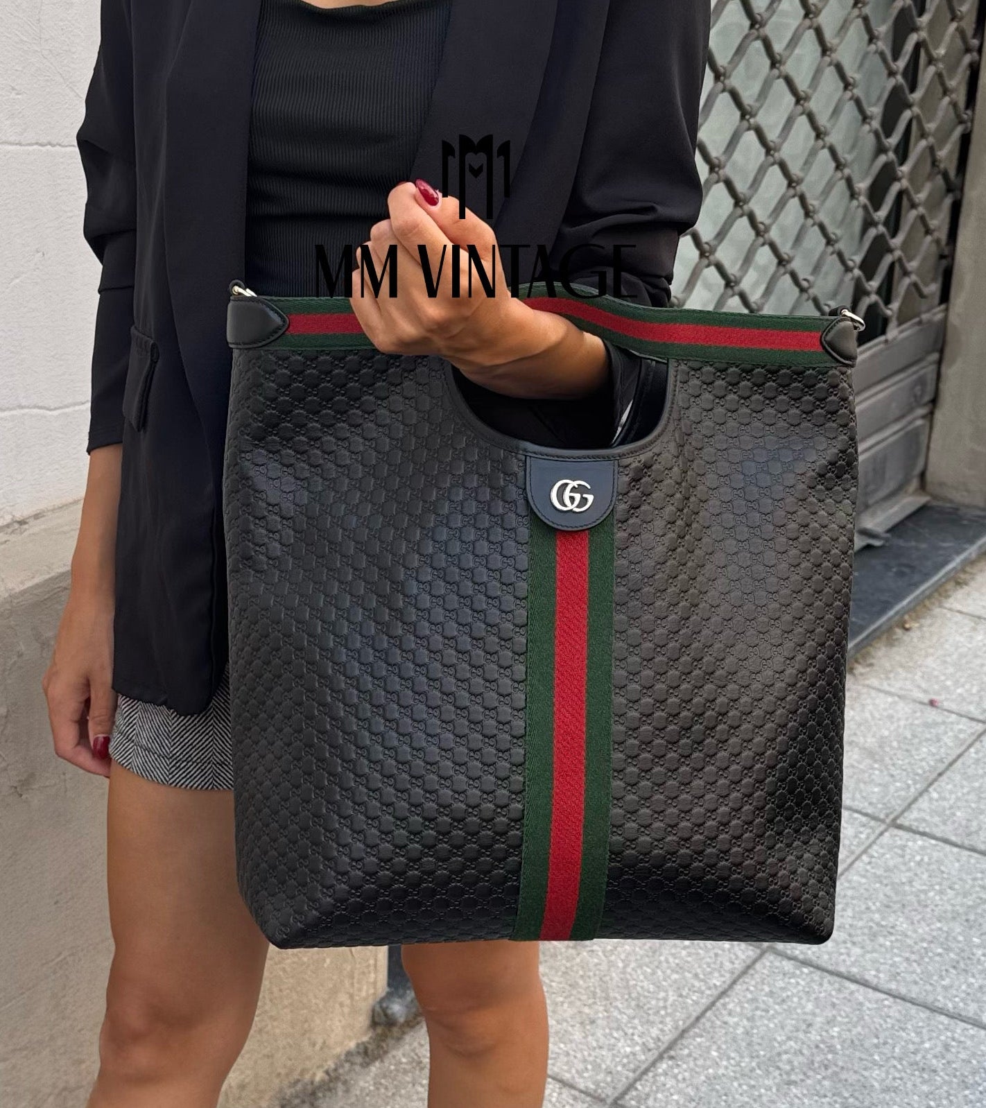 Borsa Shopping Giglio Microguccissima Gucci
