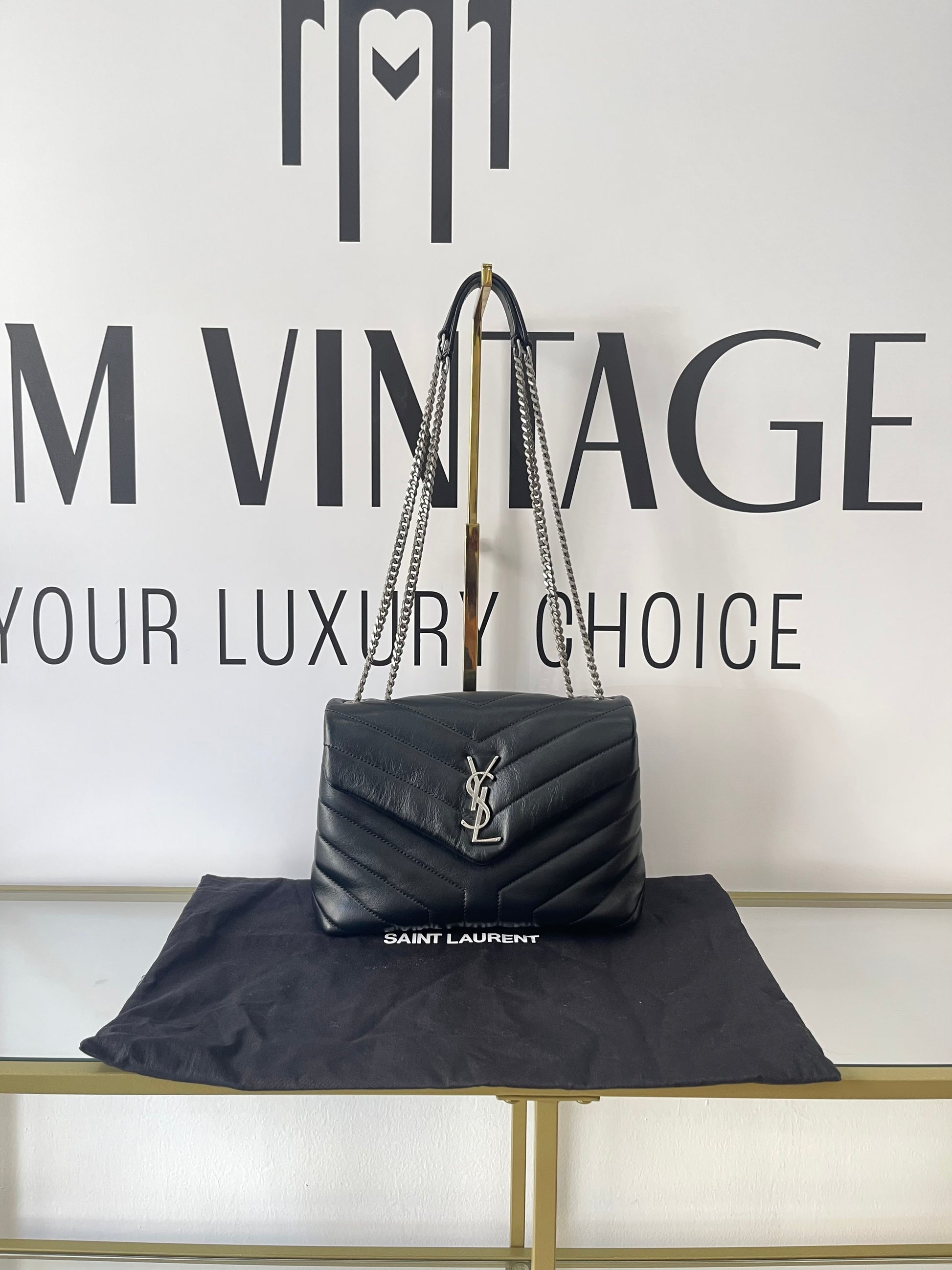 Borsa LouLou Small black hw argento YSL – MM Vintage Srls