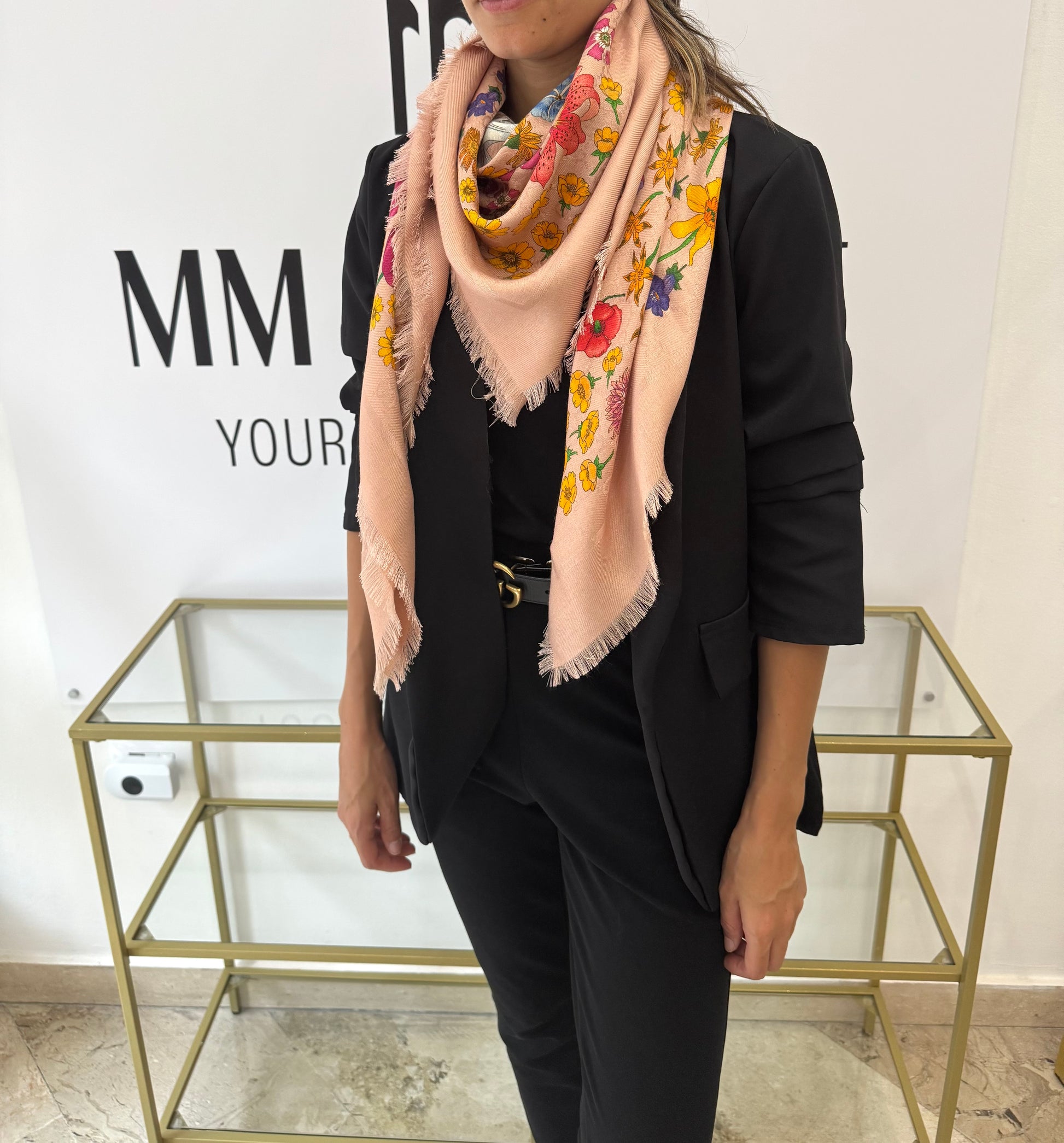 Foulard stampa Floreale Gucci