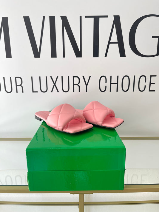 Sandali Flat Padded rosa Bottega Veneta