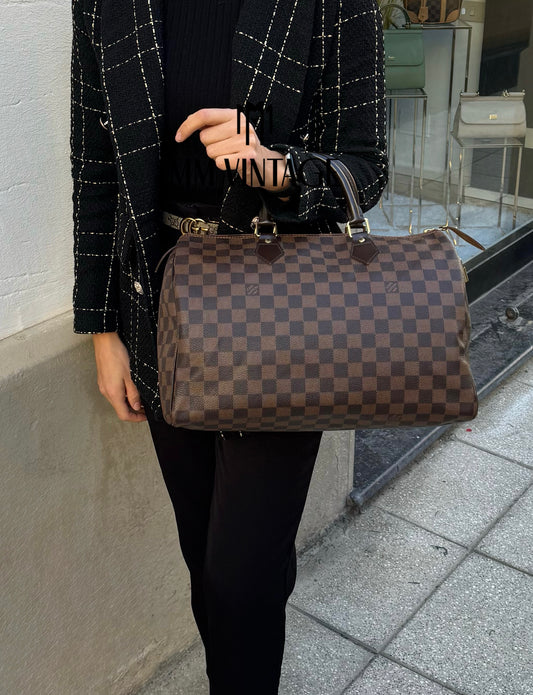 Borsa Speedy 35 Damier Ebène Louis Vuitton