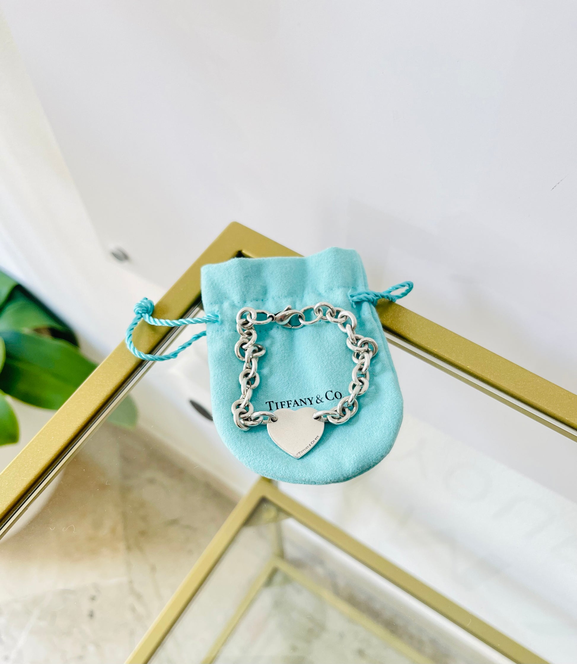 Bracciale a maglie cuore centrale M Tiffany