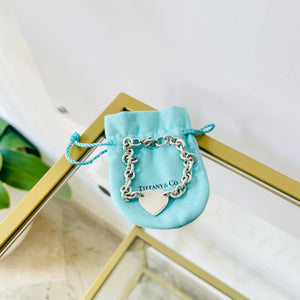 Bracciale a maglie cuore centrale M Tiffany