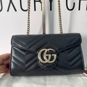 Wallet On Chain Marmont GG hw oro Gucci