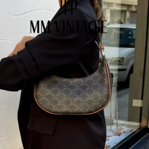 Borsa Ava in Tela Triomphe e Pelle Di Vitello Celine