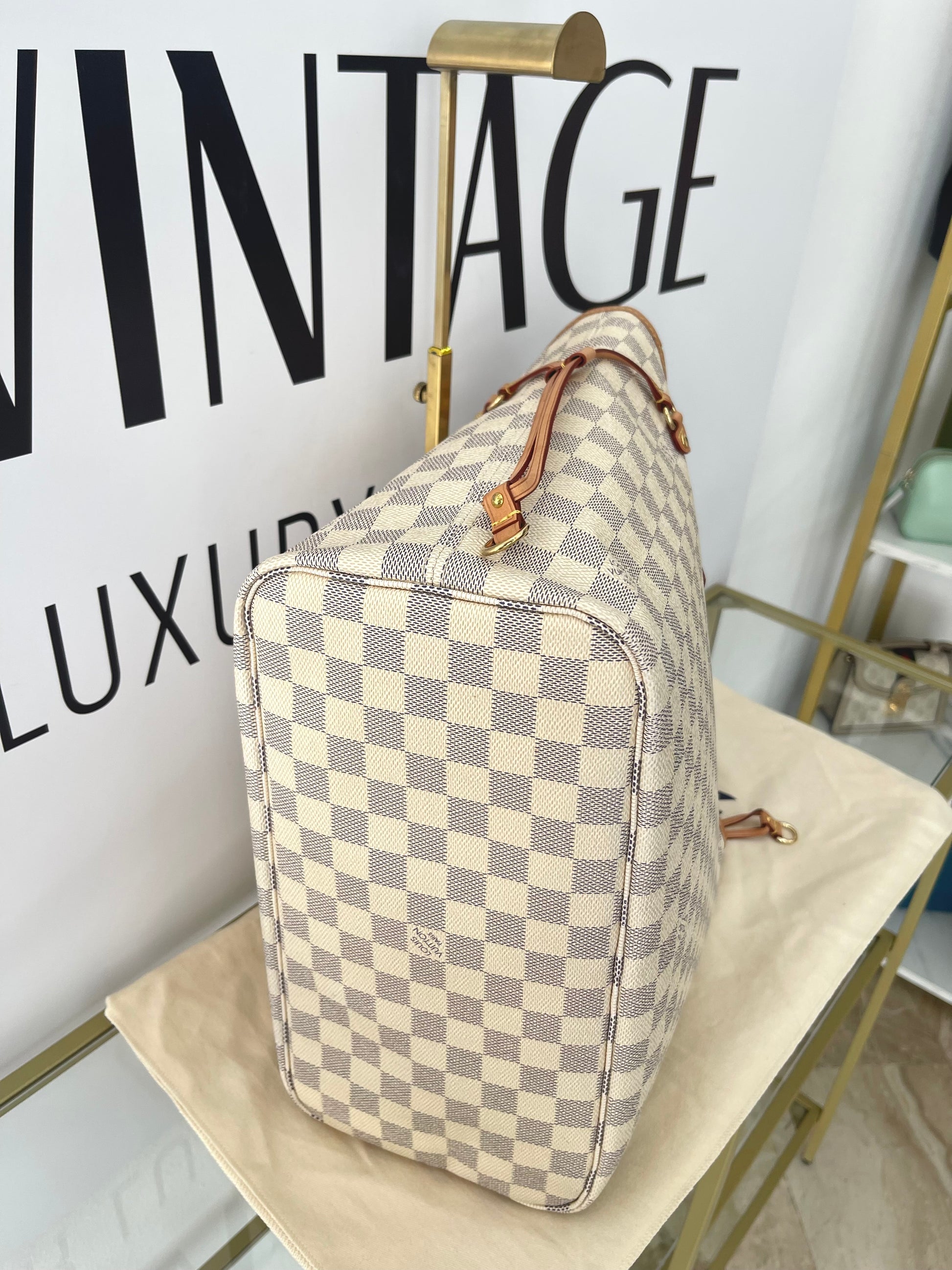Borsa Neverfull MM Damier Azur Louis Vuitton