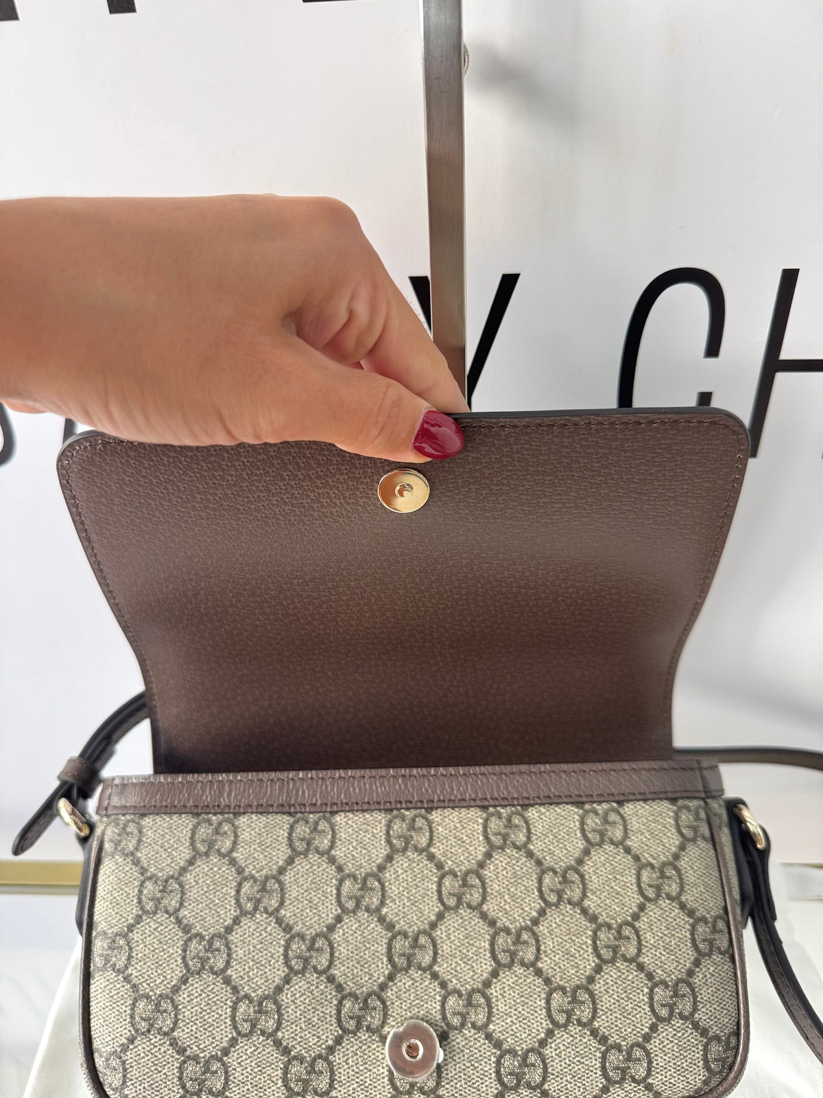Borsa Ophidia GG Supreme hw oro Gucci