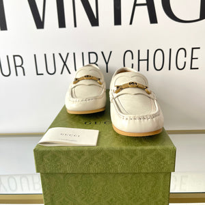Mocassino in pelle avorio Gucci