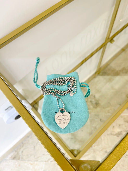 Collana a pallini cuore L Tiffany