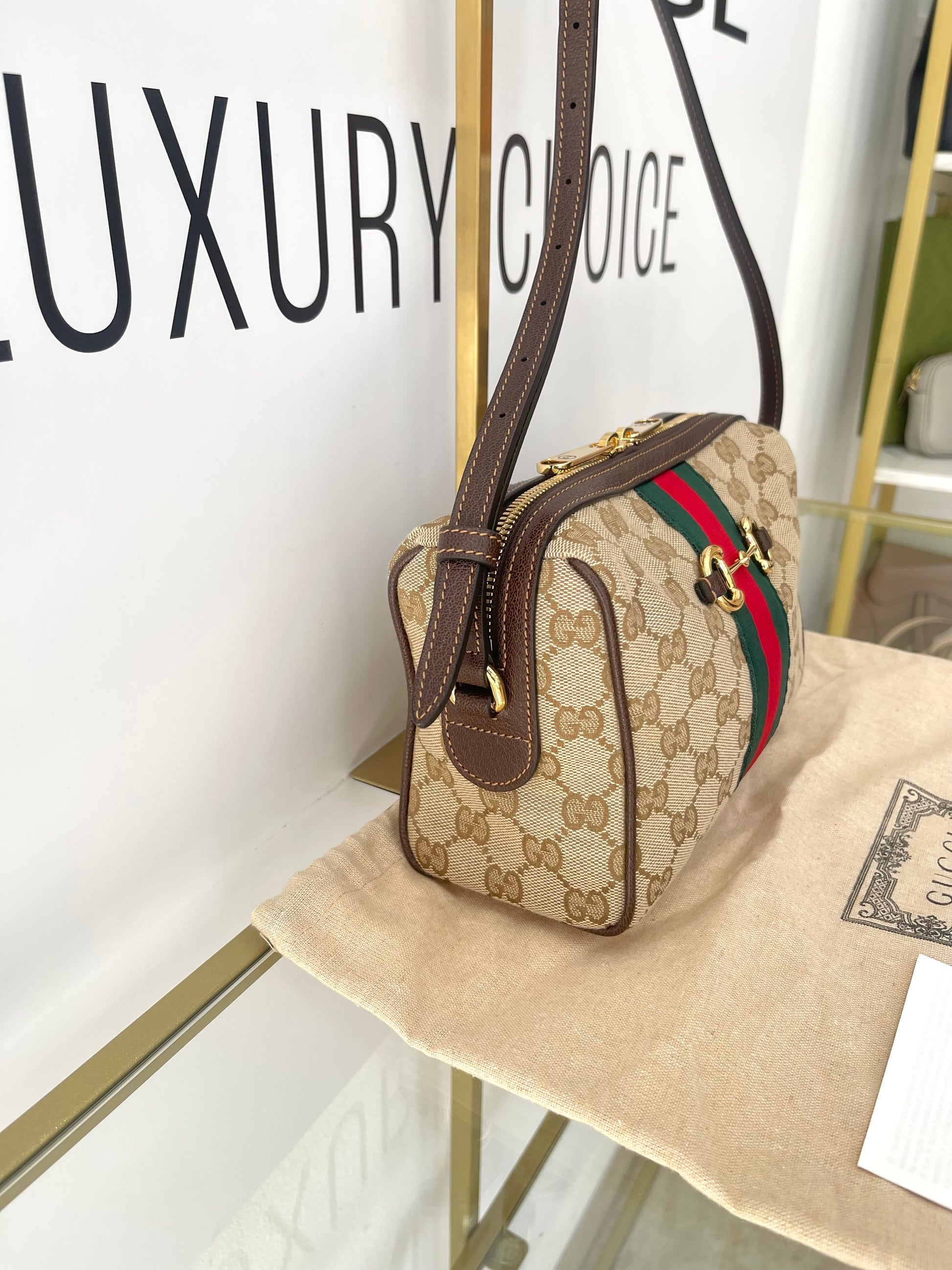 Borsa Camera Bag Horsebit Web Gucci