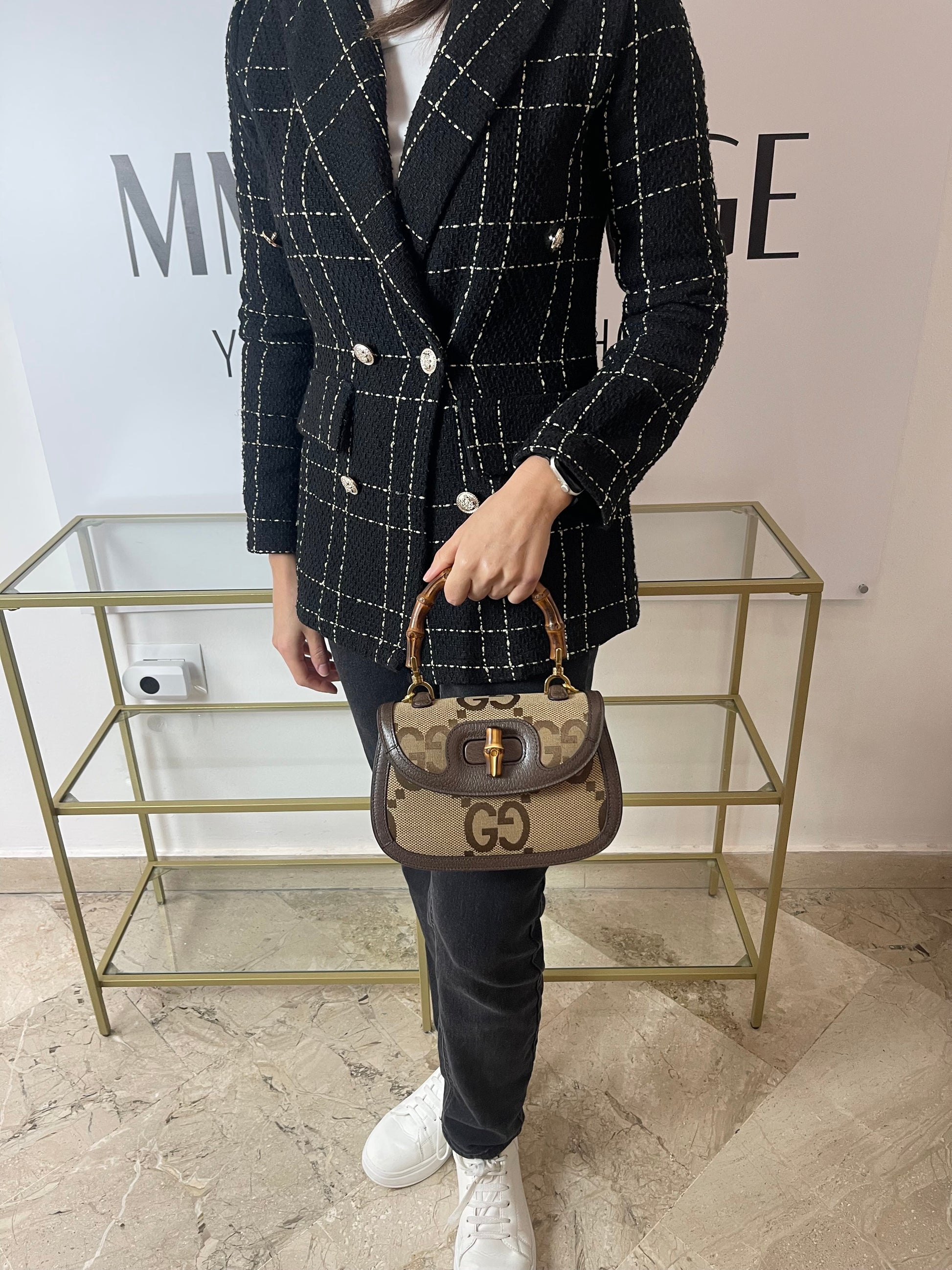 Borsa Bamboo 1947 Jumbo GG Gucci