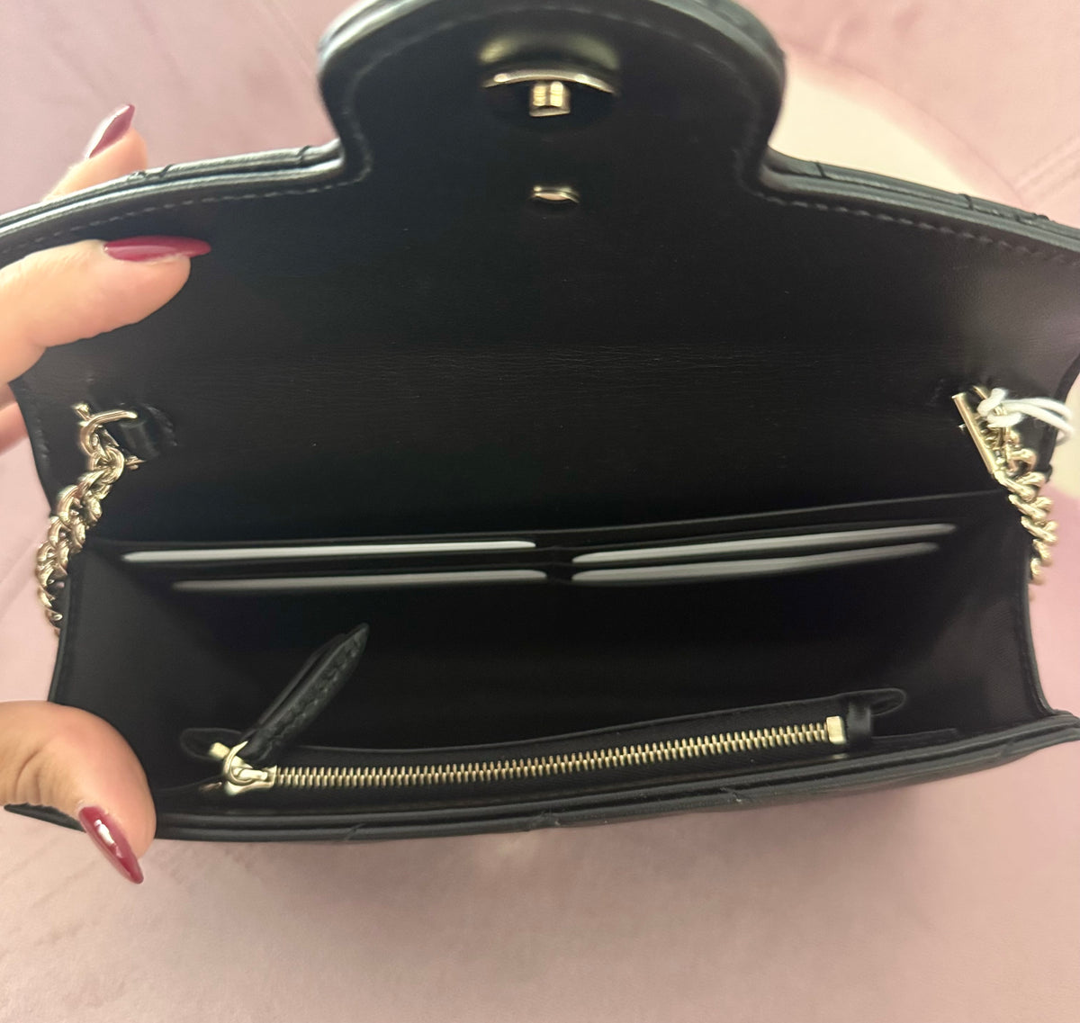Wallet On Chain Marmont GG hw oro Gucci