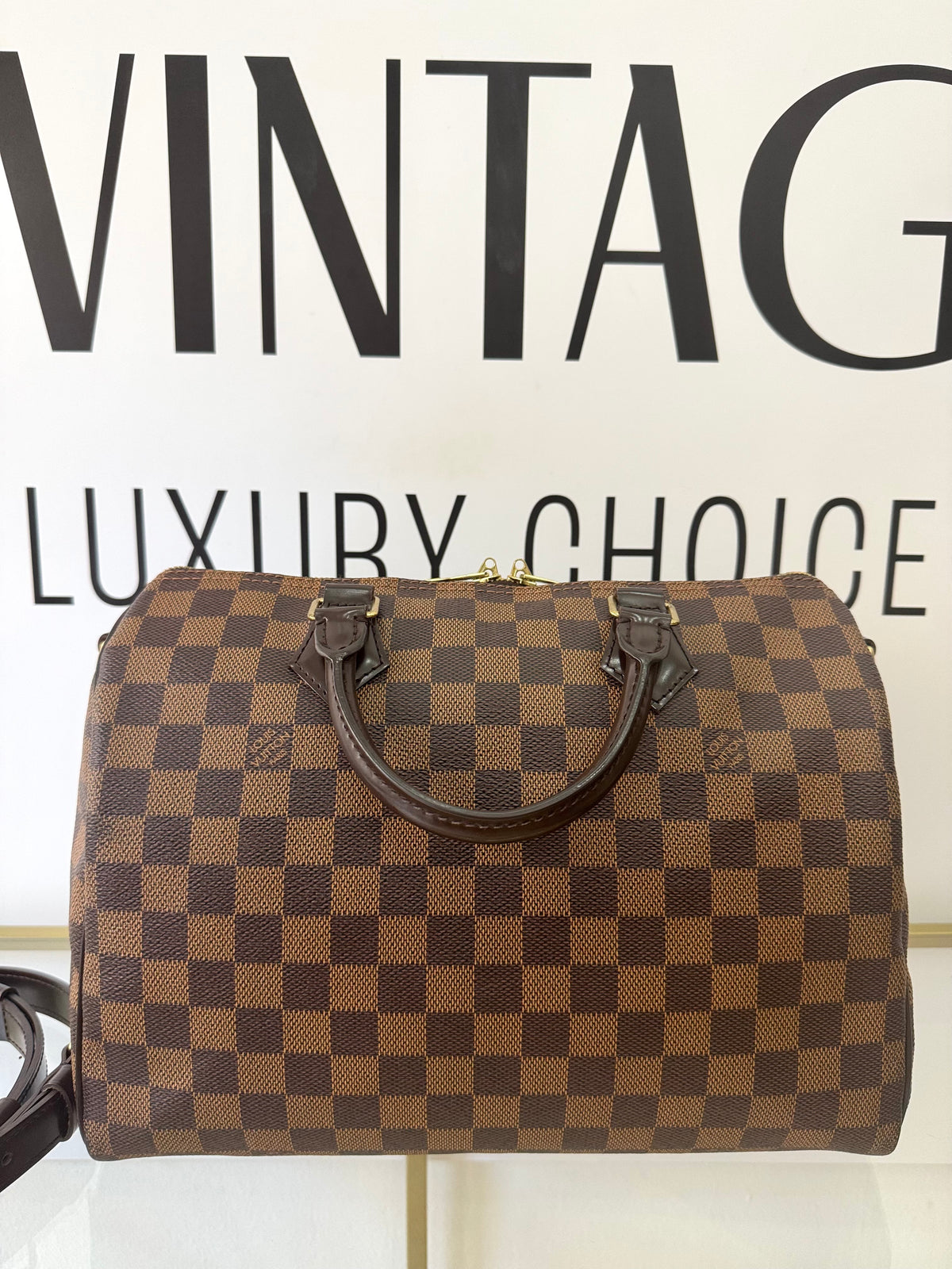 Borsa Speedy Bandoulière 30 Damier Ébène Louis Vuitton