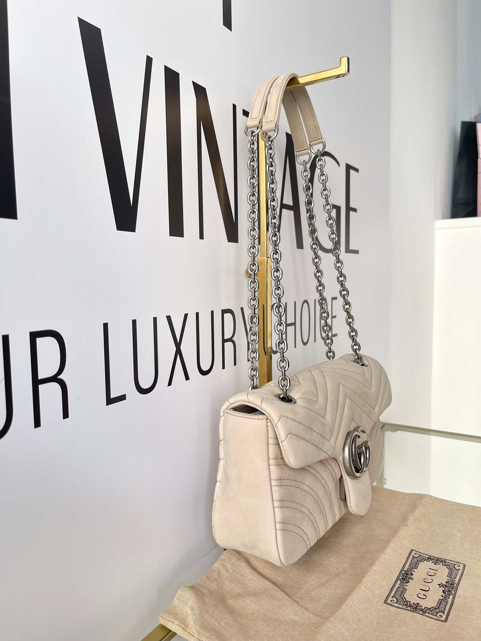 Borsa Marmont 26 GG in Nabuk Gucci