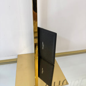 Portacarte in pelle martellata Saint Laurent nero