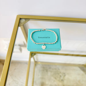 Bracciale Bead cuore mini smaltato Tiffany