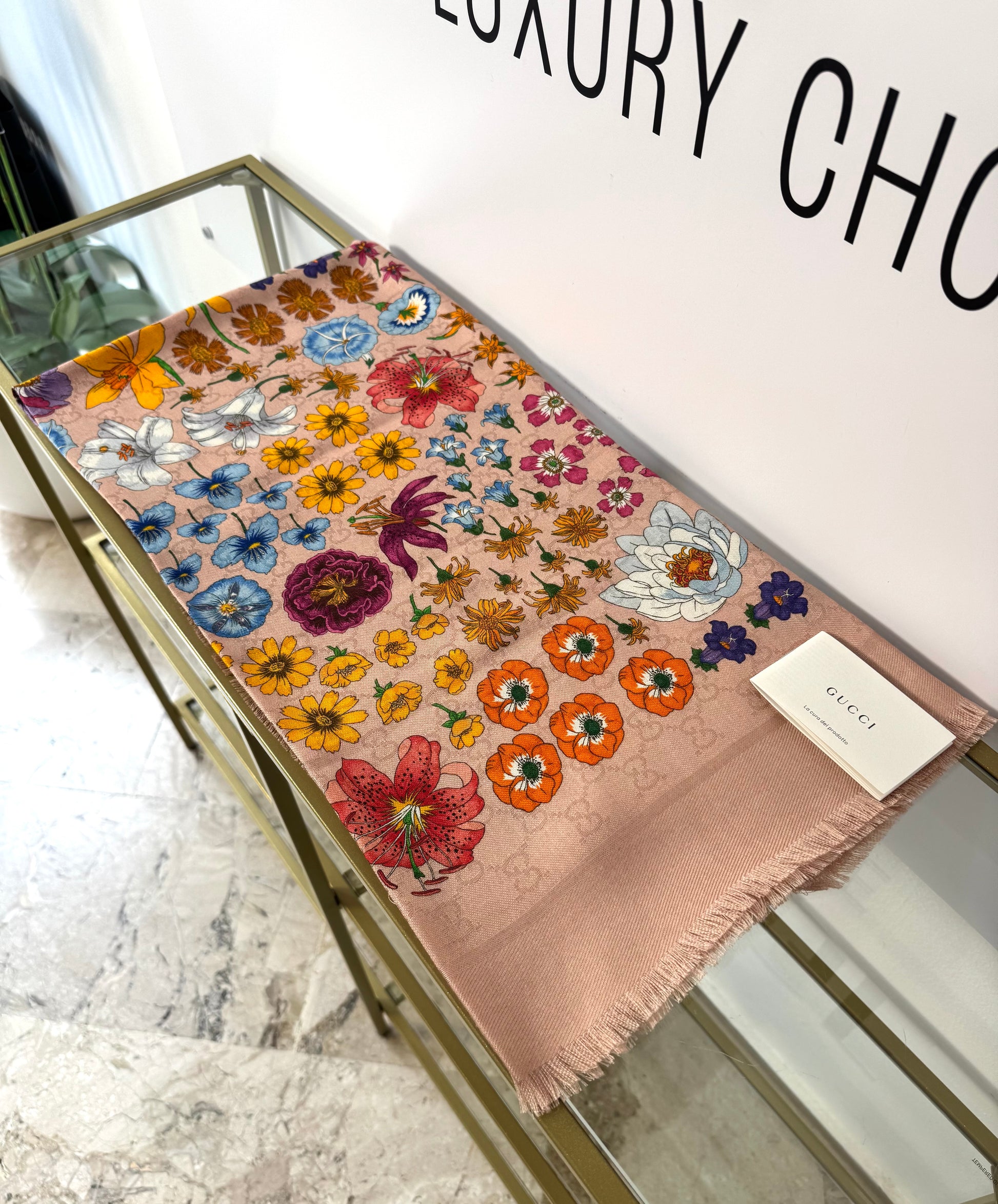 Foulard stampa Floreale Gucci