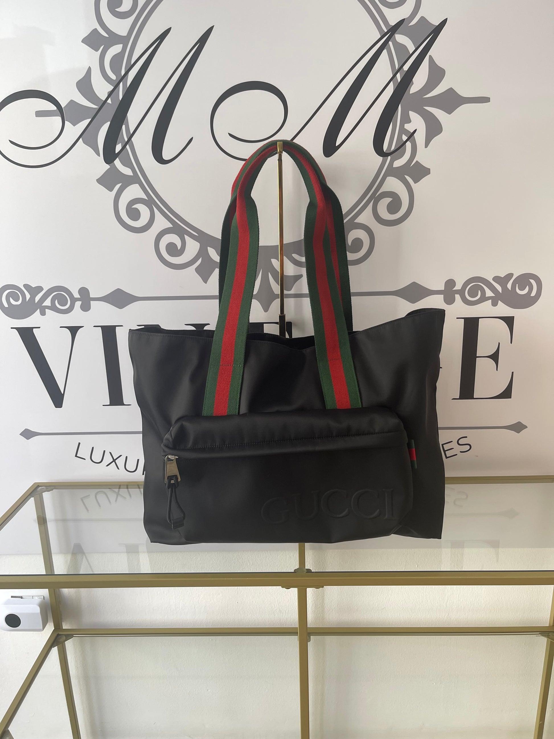 Borsa Shopping in nylon Gucci