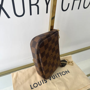 Borsa Mini Pochette Accessoires Damier Ebène Louis Vuitton