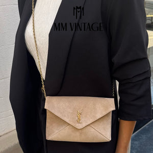 Pochette Cassandre in Suede Saint Laurent