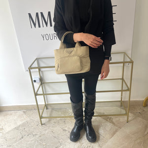 Borsa in Re-Nylon beige Prada