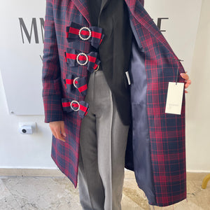 Cappotto con fiocchi Web Gucci
