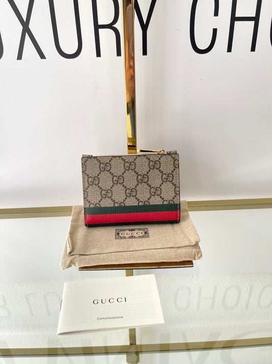 Portafoglio GG Supreme con dettaglio cane/avocado Gucci