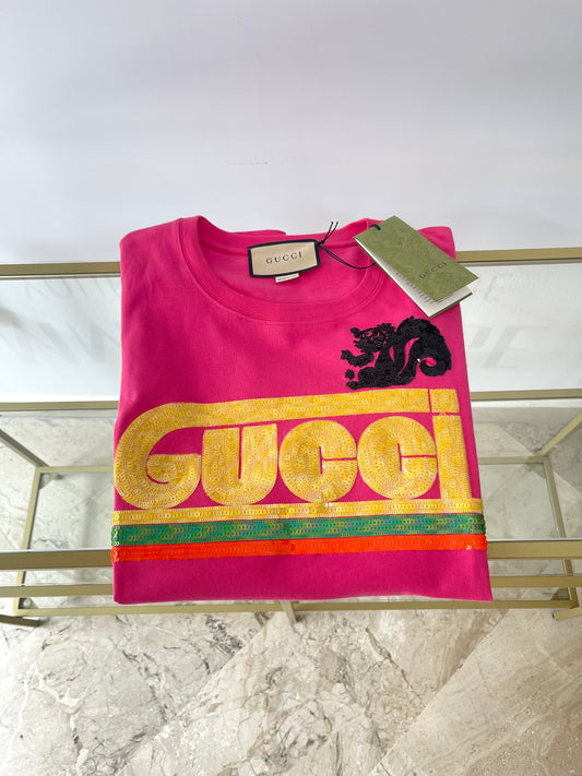 T-Shirt con ricamo Gucci