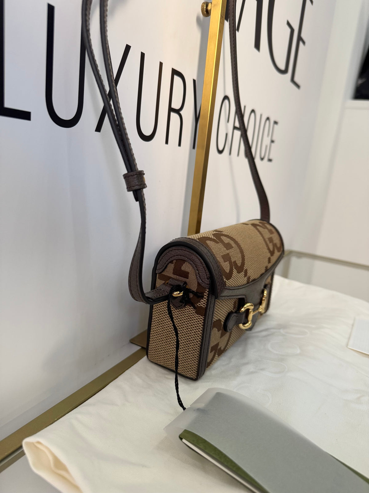 Borsa Mini Horsebit 1955 Jumbo GG Gucci