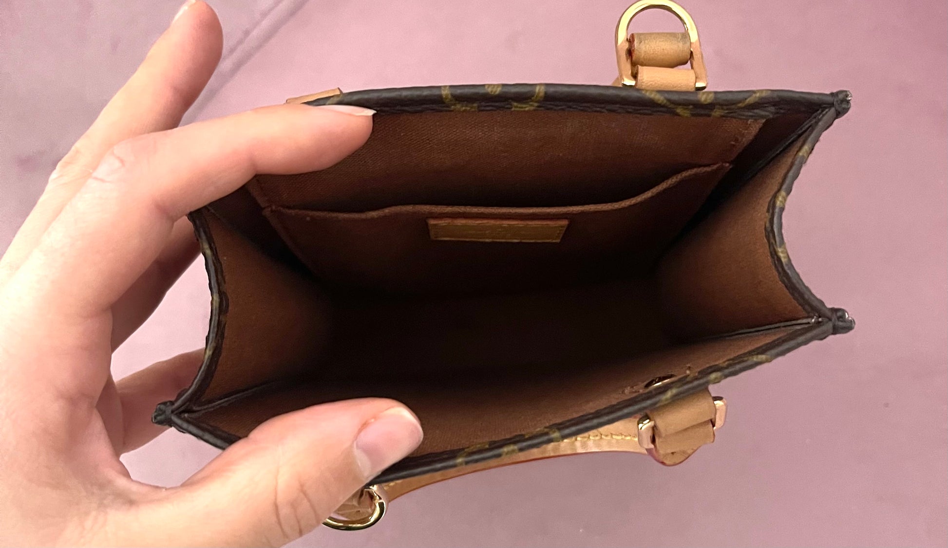 Borsa Petit Sac Plat Monogram Louis Vuitton