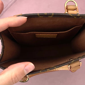 Borsa Petit Sac Plat Monogram Louis Vuitton