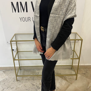 Stola GG in Lana e Seta reversibile Gucci