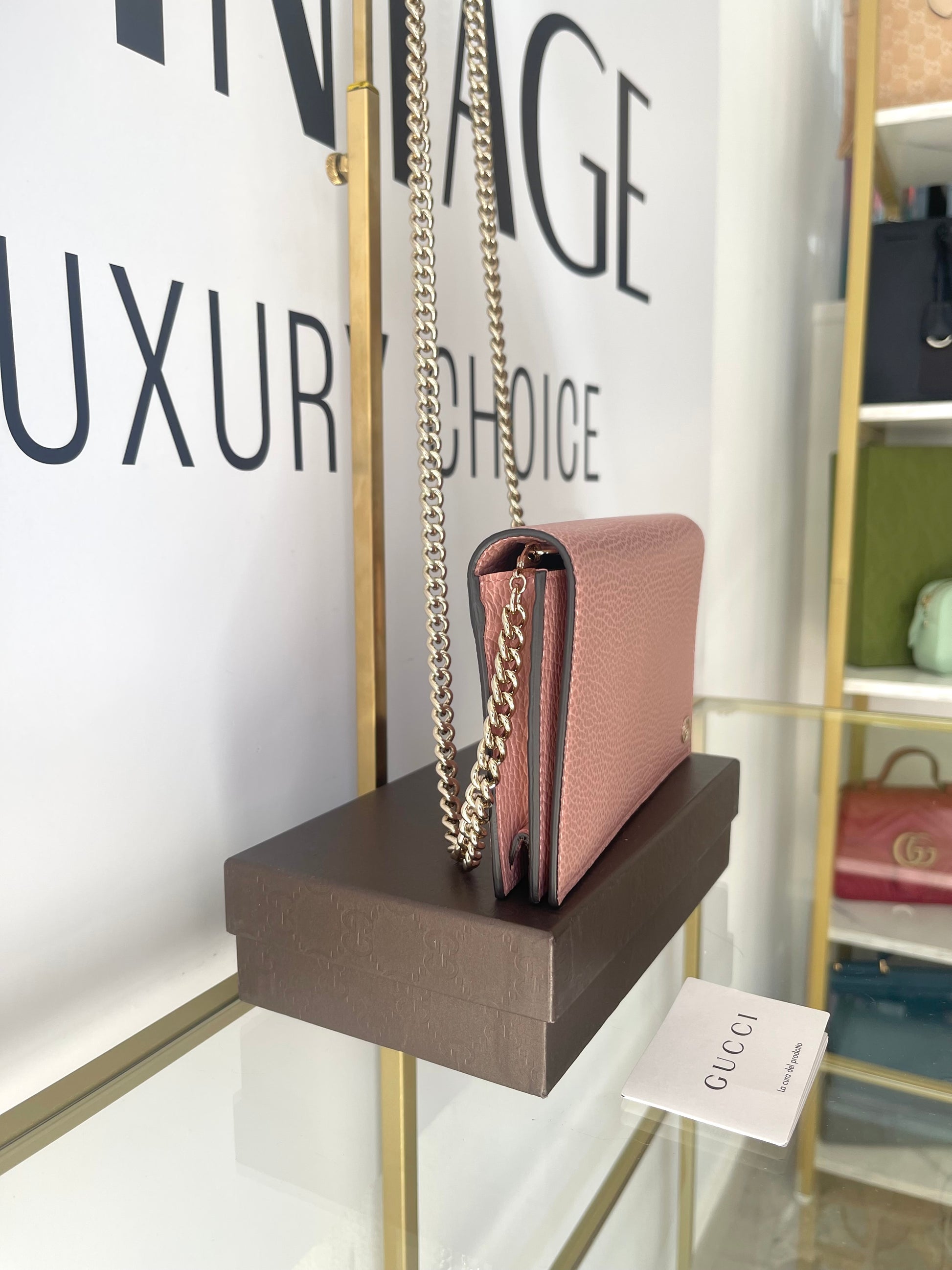Wallet On Chain Marmont GG Interlocking Gucci