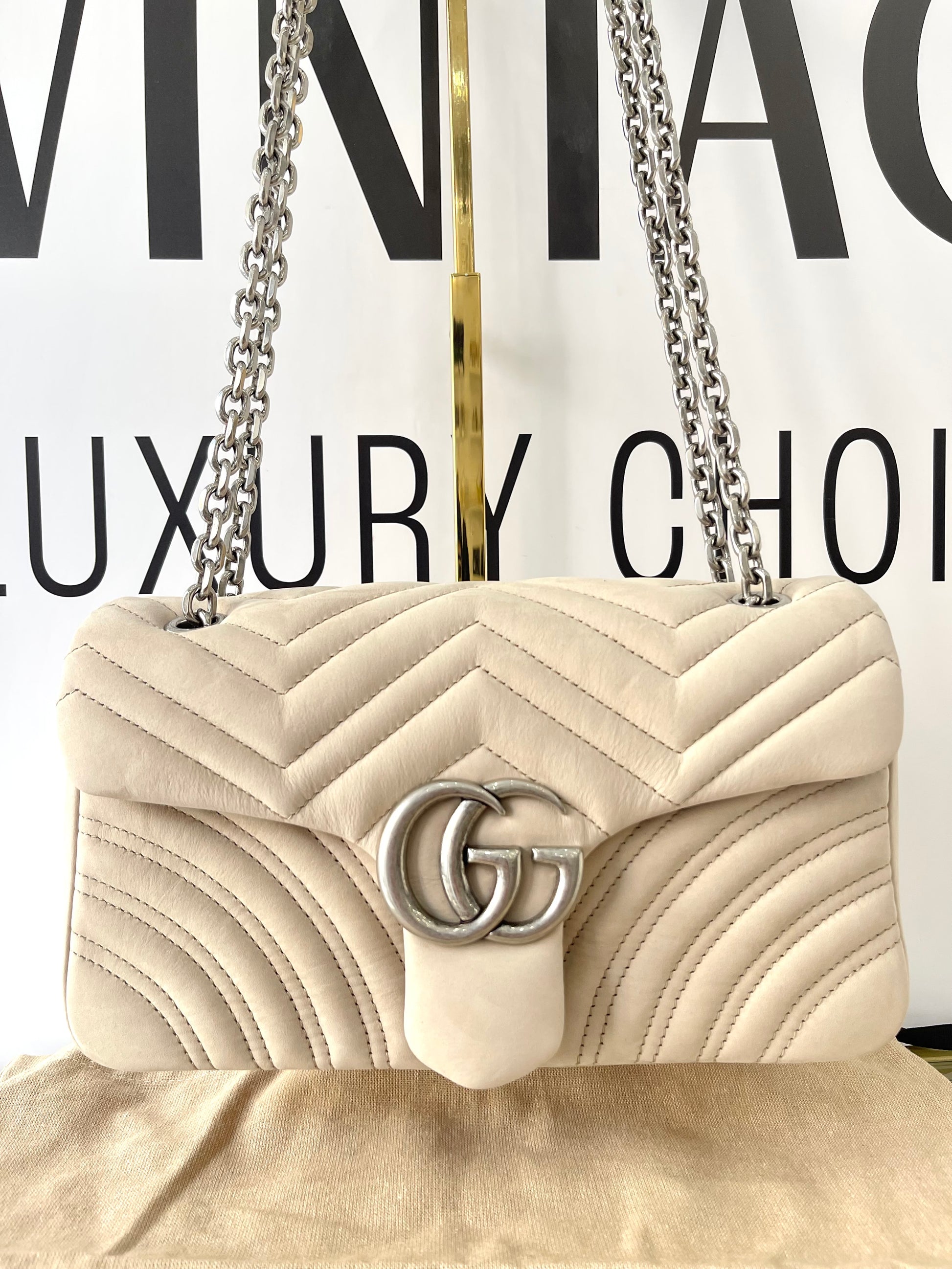 Borsa Marmont 26 GG in Nabuk Gucci