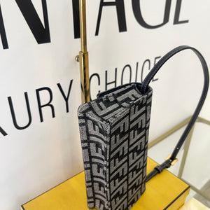 Wallet On Chain Baguette in denim Fendi