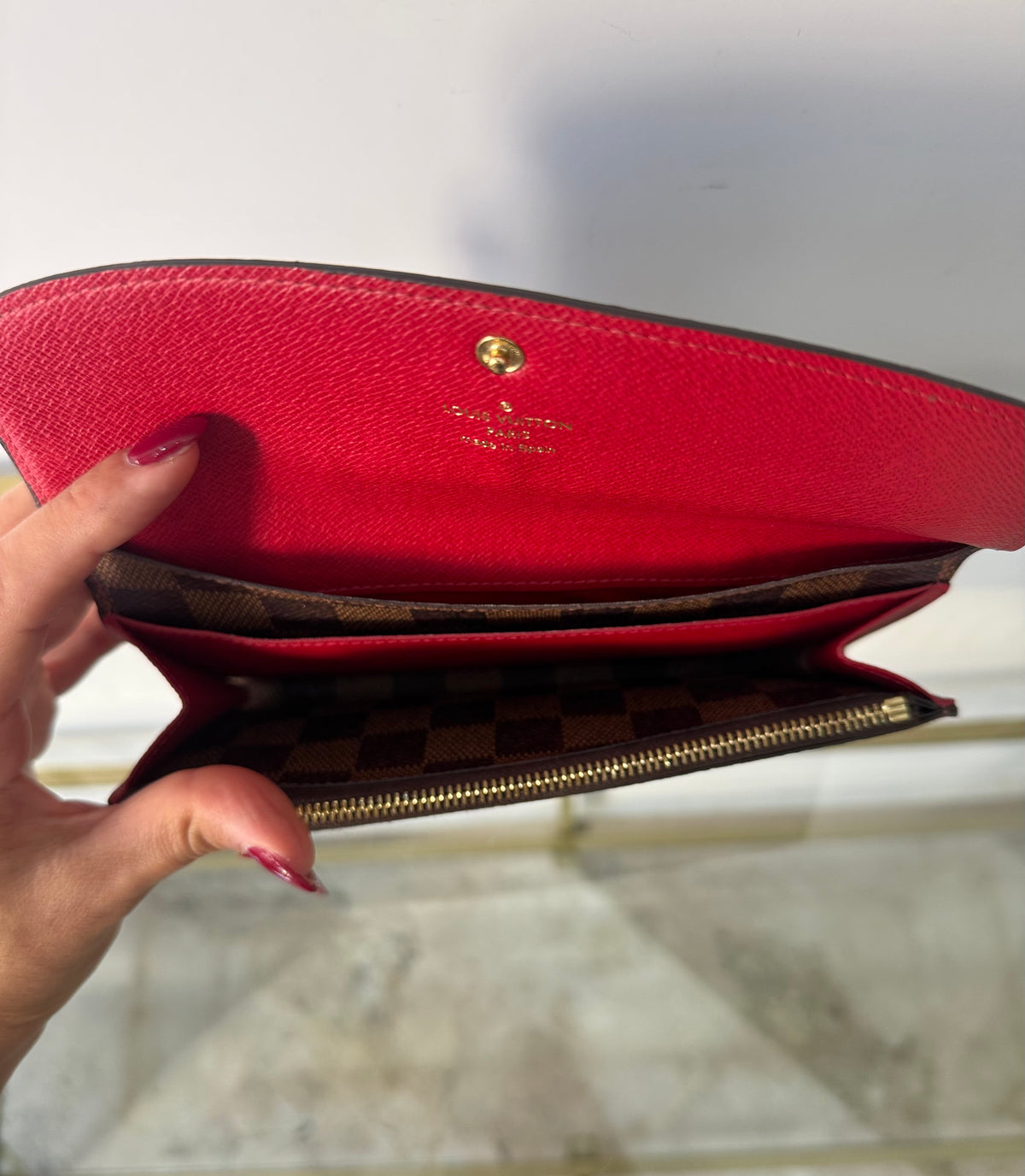 Portafoglio Emilie Damier Ebéne Louis Vuitton