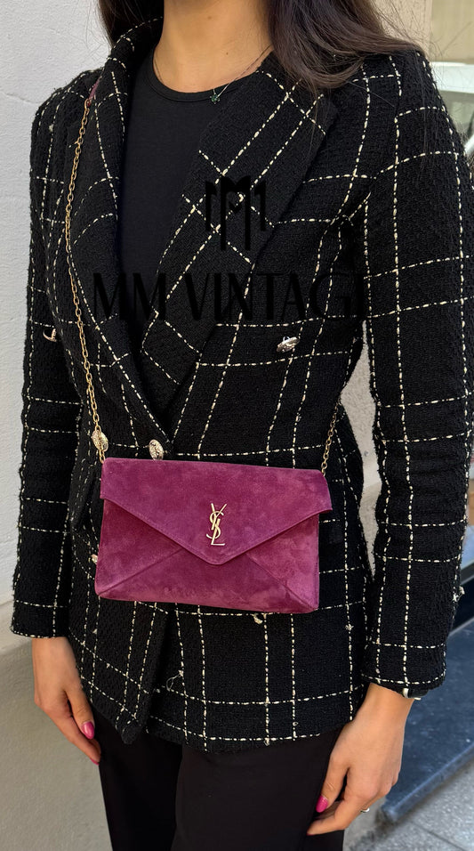 Pochette Cassandre in suede Saint Laurent