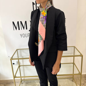 Stola in twill di seta Flora Gucci