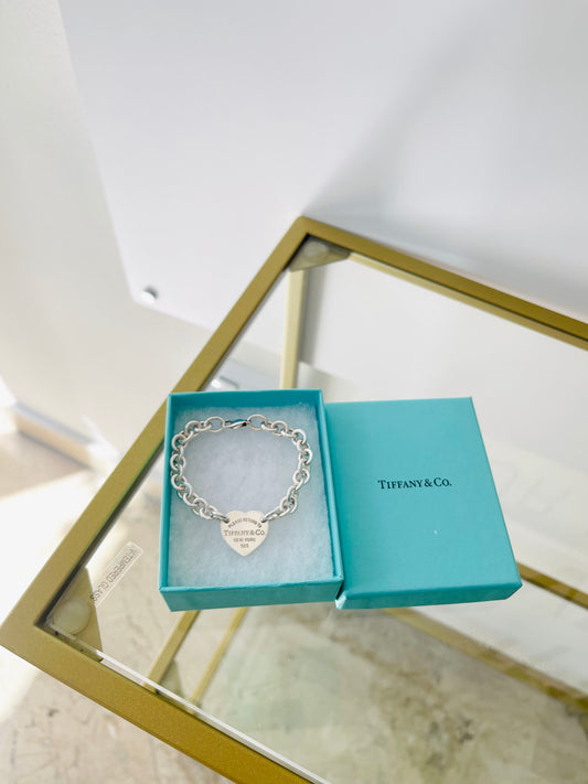 Bracciale a maglie  cuore centrale M Tiffany