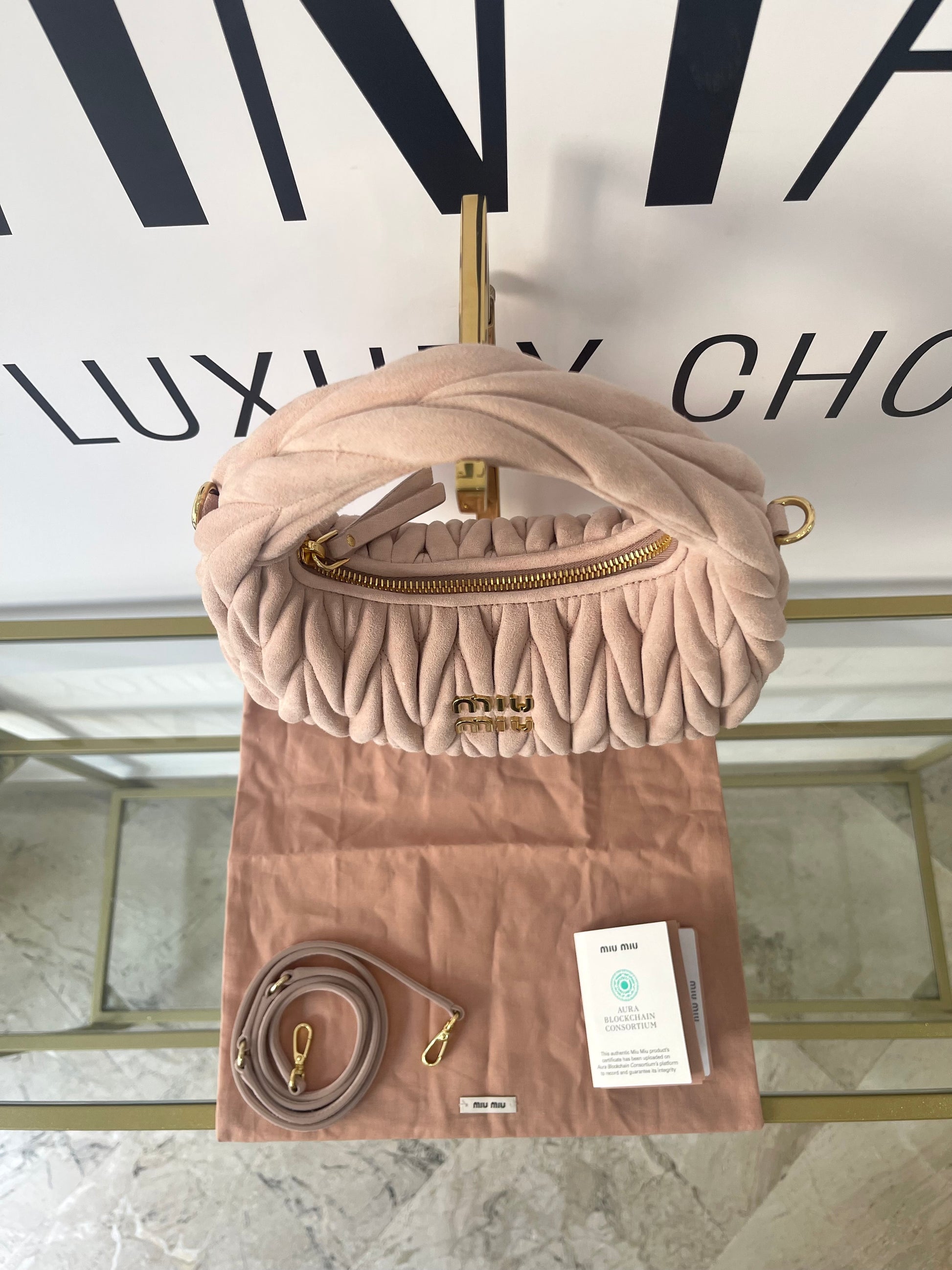 Borsa Hobo Wander Small Miu Miu