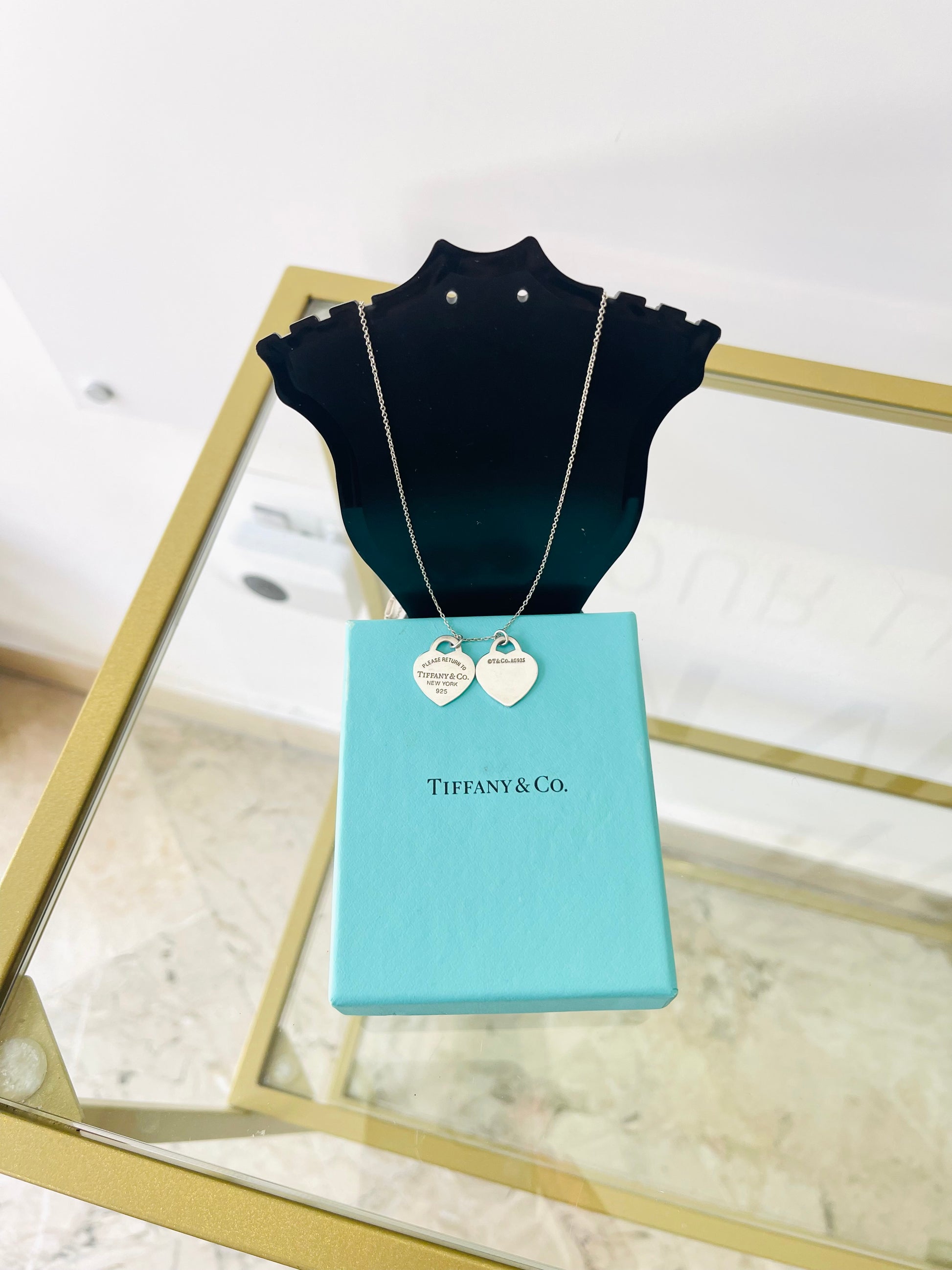 Girocollo Cuori Small smaltato rosso Tiffany