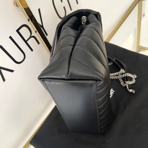 Borsa LouLou Small black hw argento YSL