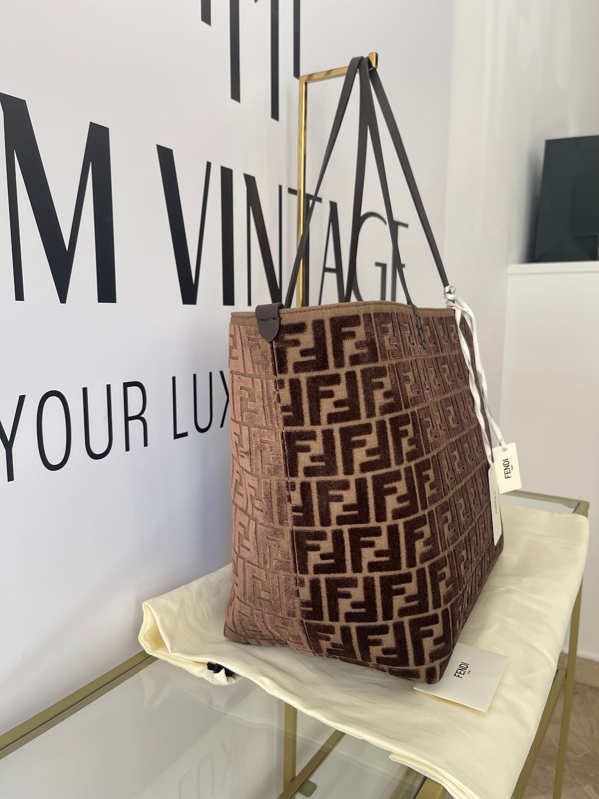 Borsa Zucca Roll reversibile Large Fendi