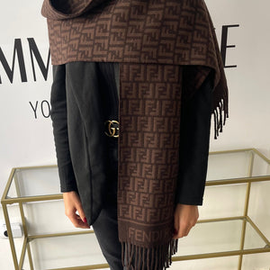 Sciarpa con motivo FF Jacquard Fendi