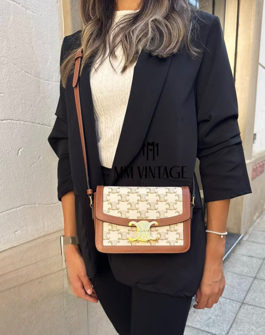 Borsa Teen Triomphe in tela Triomphe Celine