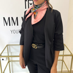 Stola in twill di seta Flora Gucci