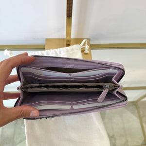 Portafoglio con zip viola Bottega Veneta