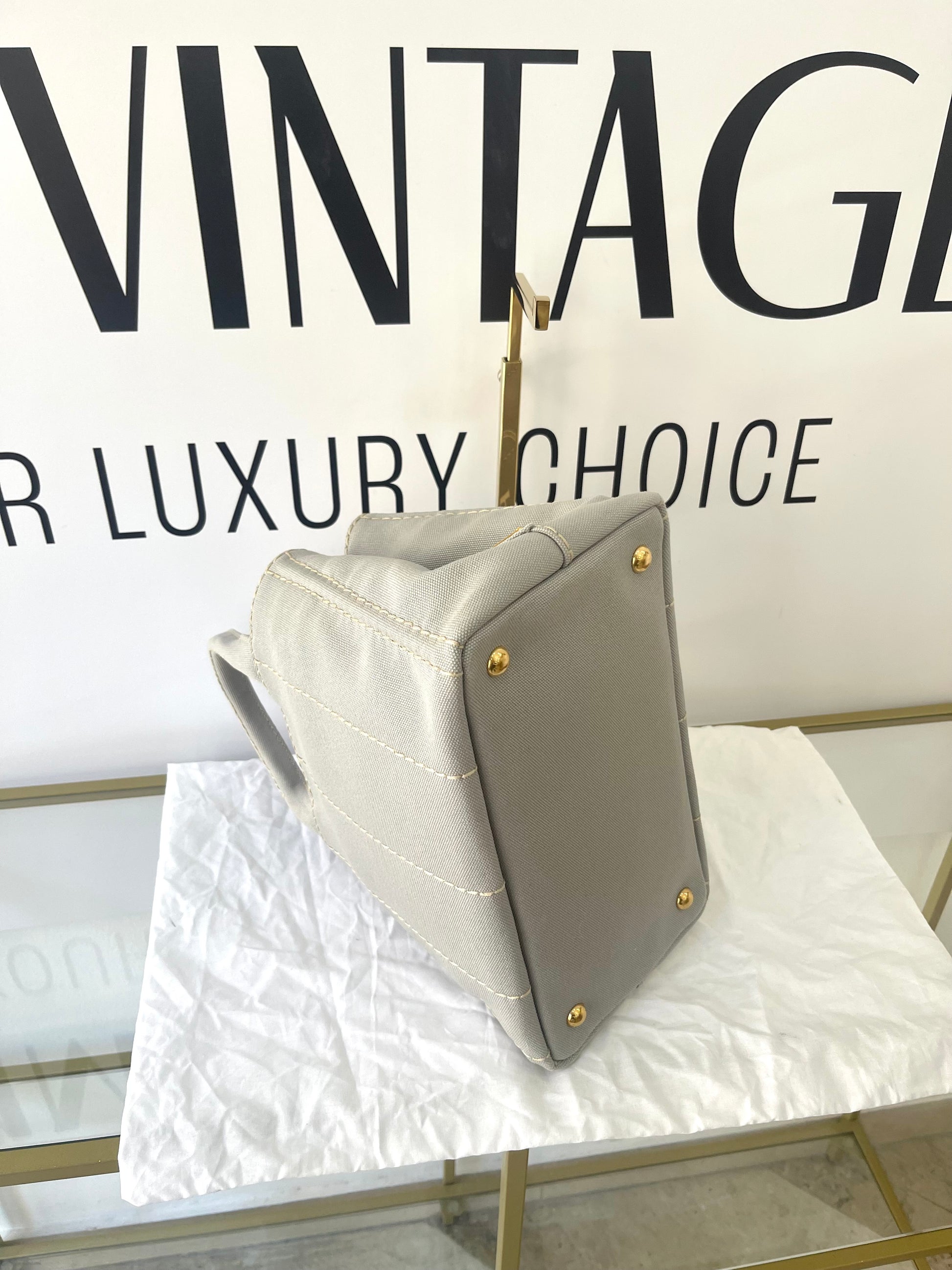 Borsa Shopping Bag Canapa Prada